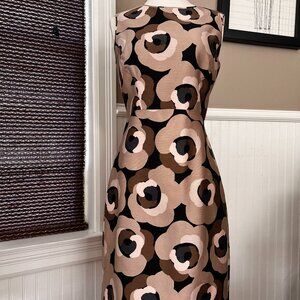 Kate Spade Deco Rose Della Sheath Cocktail Dress size 2 Abstract Floral Print